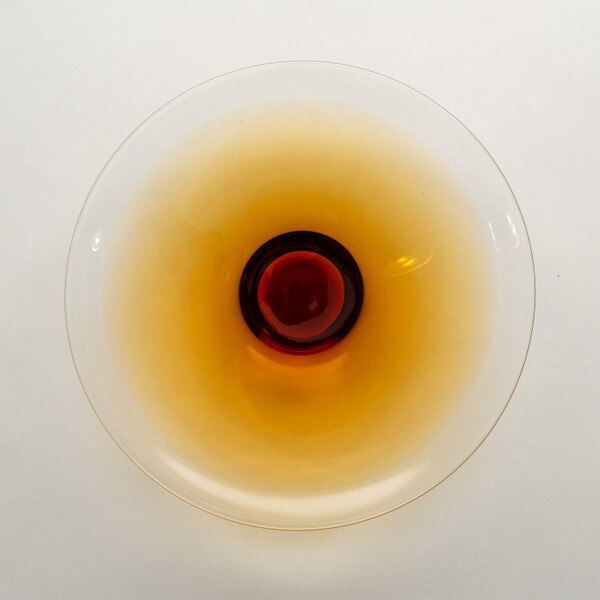 Image of Tsugaru Vidro Handmade Prestige Amber Glass Plate 9" 3