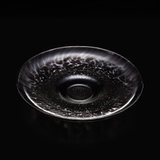 Tsugaru Vidro Handmade Takazawa Black Shallow Plate 9.25"