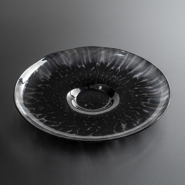 Image of Tsugaru Vidro Handmade Takazawa Black Shallow Plate 9.25"
