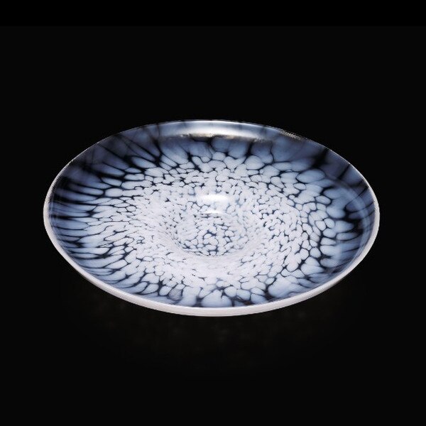 Image of Tsugaru Vidro Handmade Takazawa White Shallow Plate 9.25"