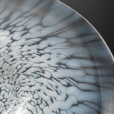Tsugaru Vidro Handmade Takazawa White Shallow Plate 9.25" hover-image