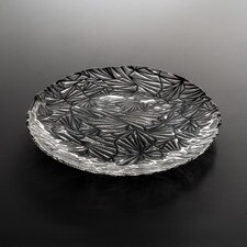 Prism Black Glass Plate 8.25"