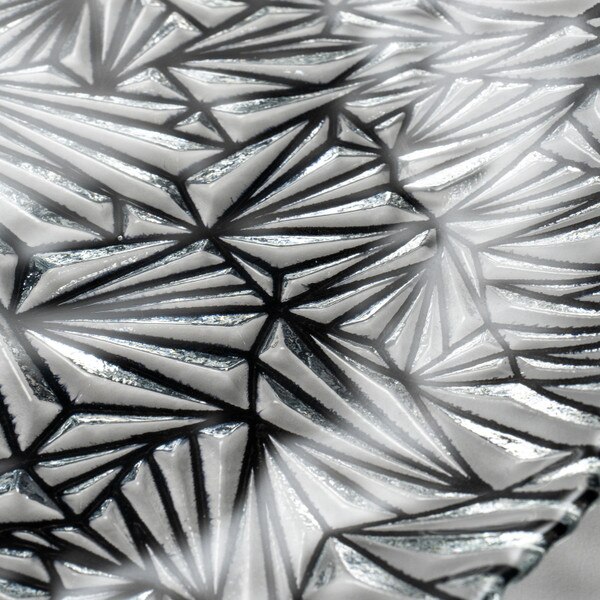 Image of Prism Black Glass Plate 8.25" 3