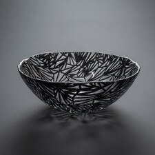 Prism Black Glass Bowl 6.5"