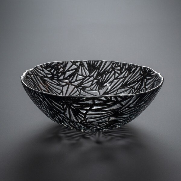 Image of Prism Black Glass Bowl 6.5" 1
