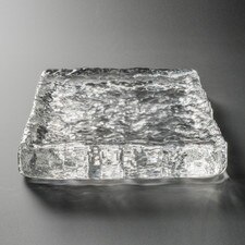 Clear Glass Square Plate 6"