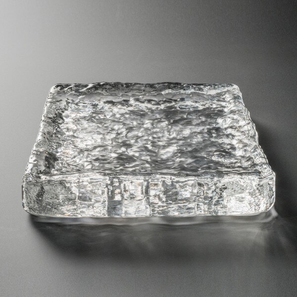 Image of Clear Glass Square Plate 6" 1