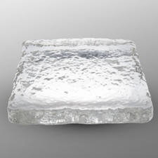 Clear Glass Square Plate 6"