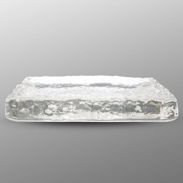 Image of Clear Glass Square Plate 6" 2