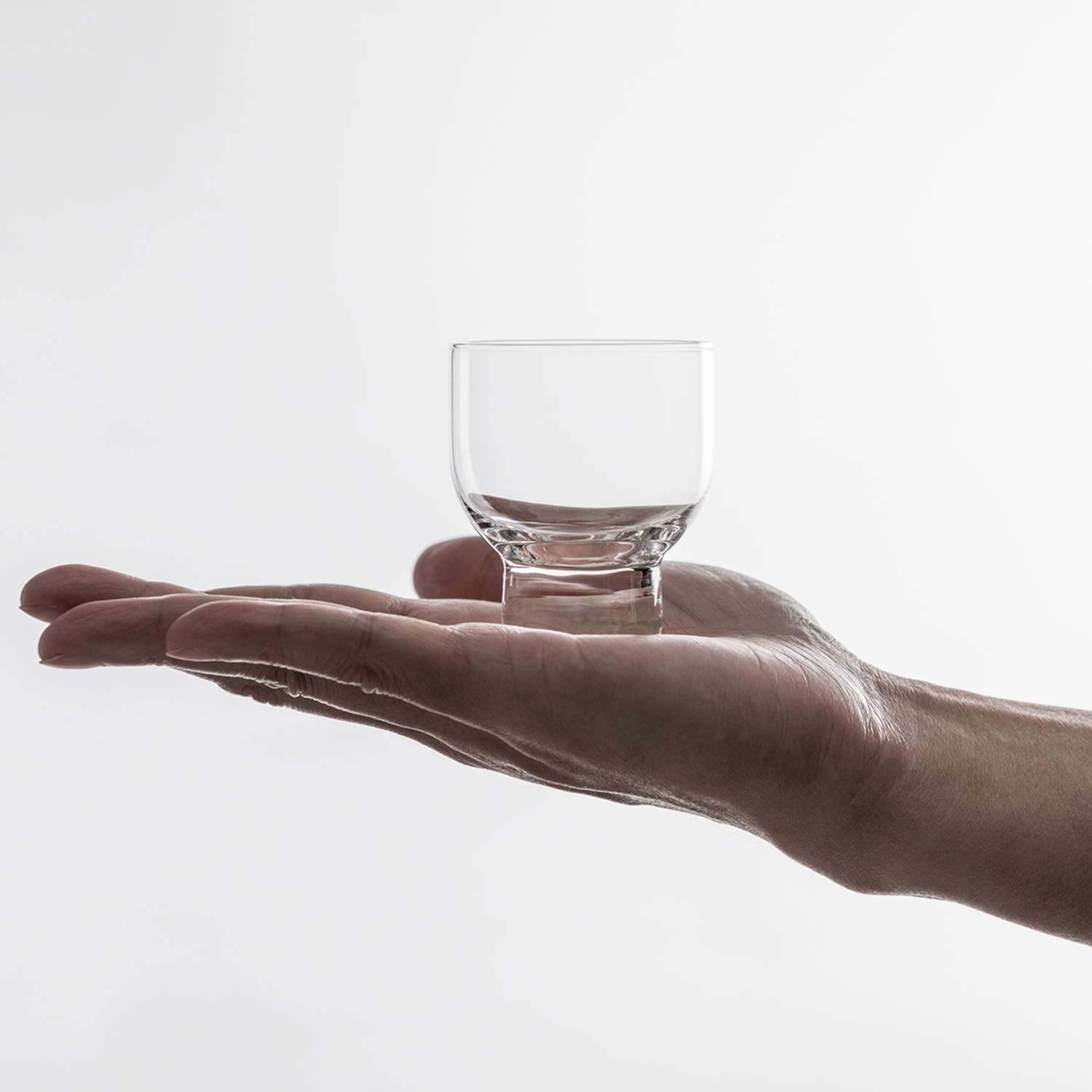Clear Glass Pedestal Sake Cup | Korin
