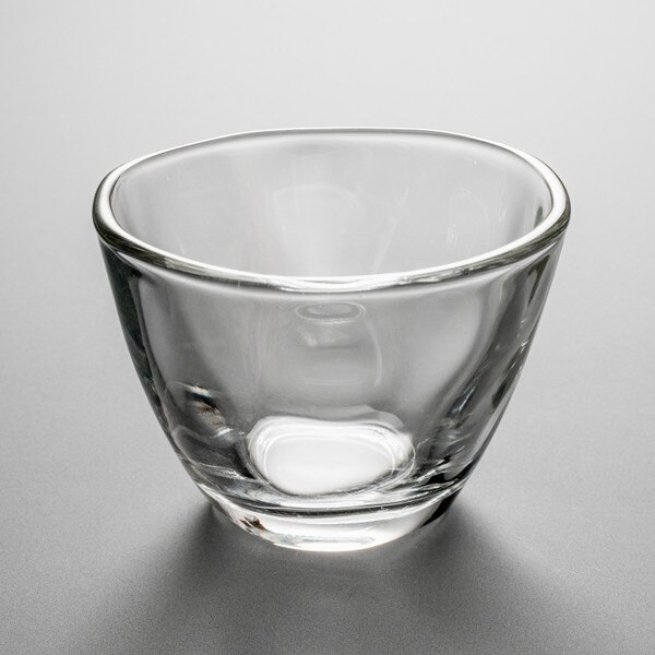 Image of Hand Molded Clear Glass Sake Cup 1