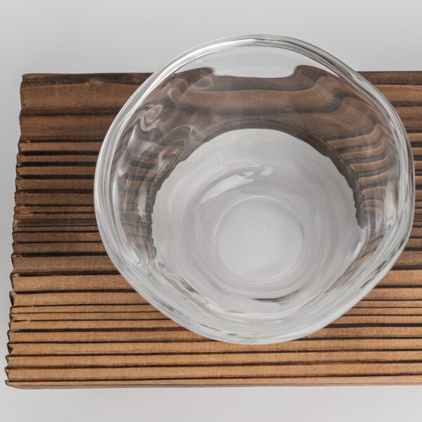 Image of 3 Piece Handmade Sake Glass Set with Wooden Base 4