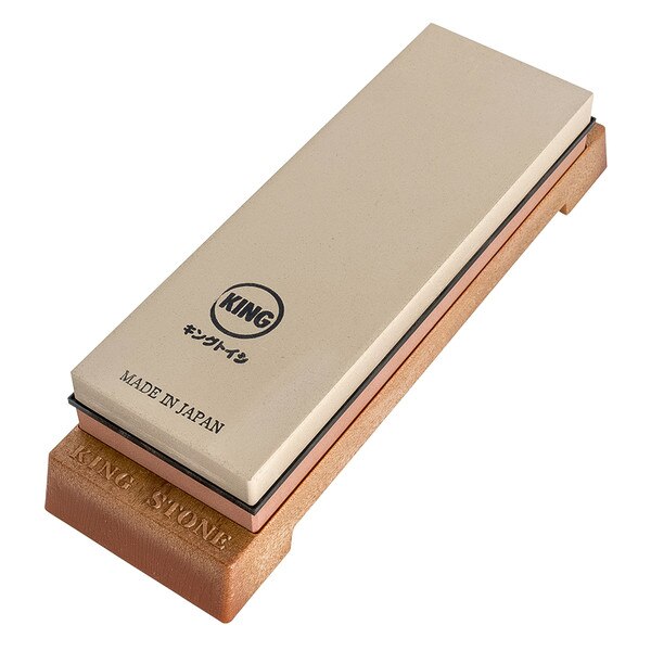 Image of King Double-Sided Home Sharpening Stone w/Base #1000 & #6000 1