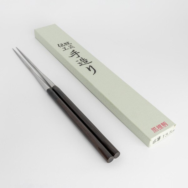 Image of Moribashi Ebony Wooden Handle Plating Chopsticks 10.8” 2