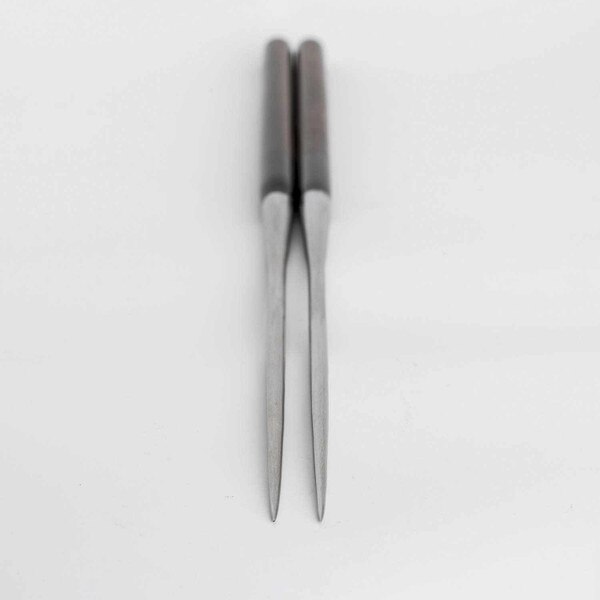 Image of Moribashi Ebony Wooden Handle Plating Chopsticks 12.5" 4
