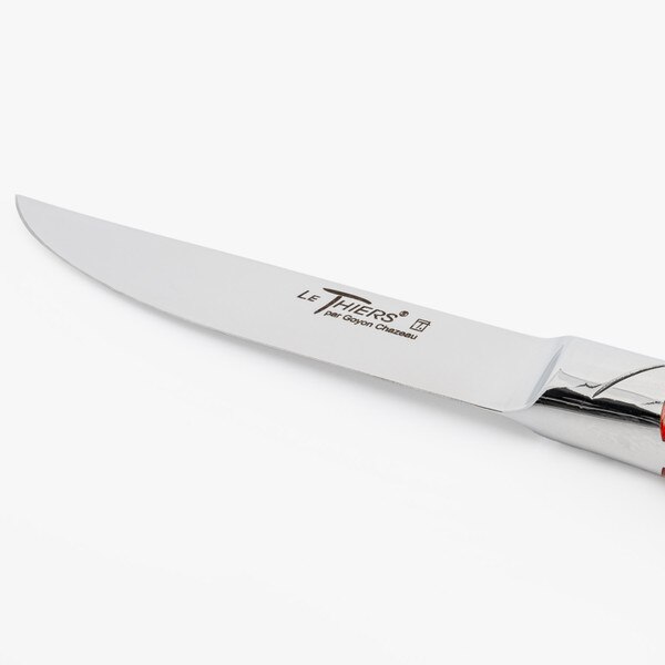 Image of Le Thiers Avantage Steak Knives Gold Silver Acrylic Handle Brilliant Finish (Set of 6) 5