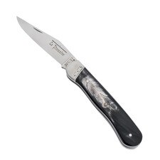 Le Pionnier Black Horn Handle Folding Knife