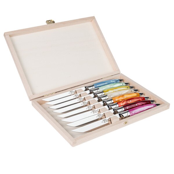 Image of Le Thiers Avantage Steak Knives w/ Mixed Colors Acrylic Handles (Set of 8) 2
