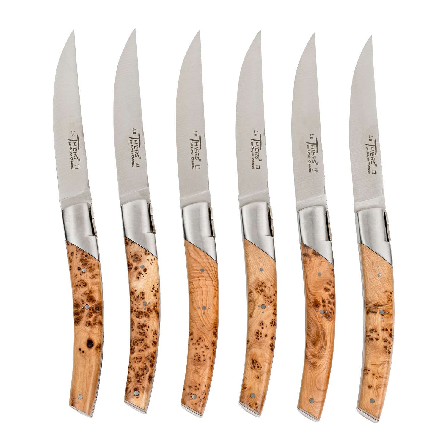 Le Thiers Pirou Prestige Steak Knives w/ Juniper Wood Handle | KORIN