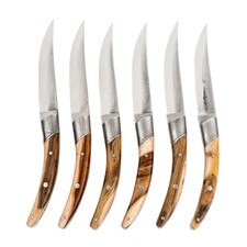 Stylver Origines Steak Knives w/ Pistachio Wood Handle (Set of 6)