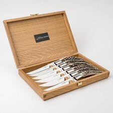 Stylver Steak Knives w/ Deer Horn Handle (Set of 6) hover-image