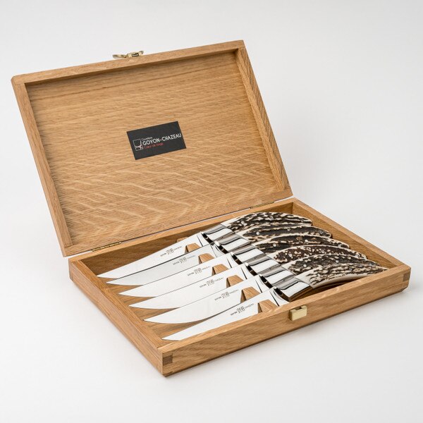 Image of Stylver Steak Knives w/ Deer Horn Handle (Set of 6) 5