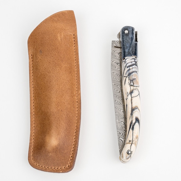 Image of Laguiole Grey And Grey Mammoth Pulp Folding Knife 2