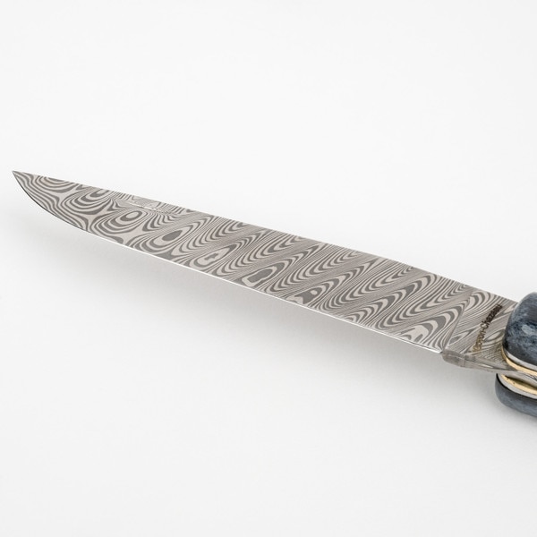 Image of Laguiole Grey And Grey Mammoth Pulp Folding Knife 5
