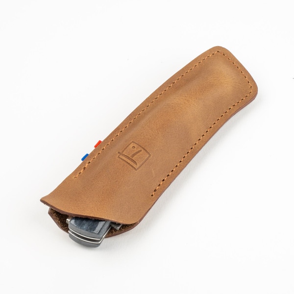Image of Le Thiers Pirou Bone And Mammoth Pulp Damascus Folding Knife 6