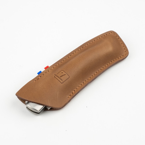 Image of Le Thiers Pirou Black Buffalo Crust Handle Folding Knife 3.75" 6