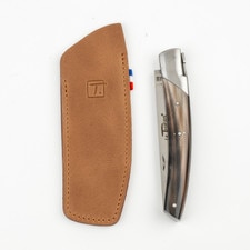 Le Thiers Pirou Flammee Blond Solid Cattle Horn Handle Folding Knife 3.75" hover-image