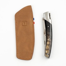 Le Thiers Pirou Dark Ram Horn Handle Folding Knife 3.75" hover-image