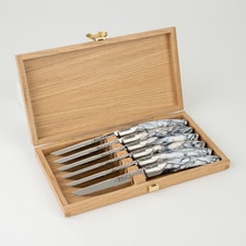 Le Thiers Pirou Prestige Steak Knives w/ Mix Mammoth Pulp Handle (Set of 6) hover-image