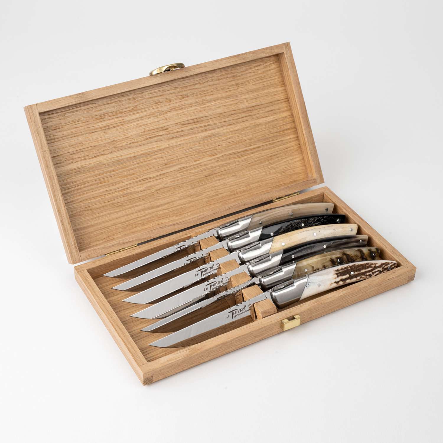Le Thiers Pirou Prestige Steak Knives Mix Horn | KORIN