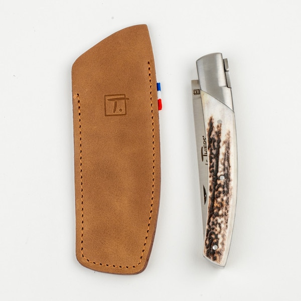 Image of Le Thiers Pirou Deer Horn Handle Folding Knife 8.5" 2