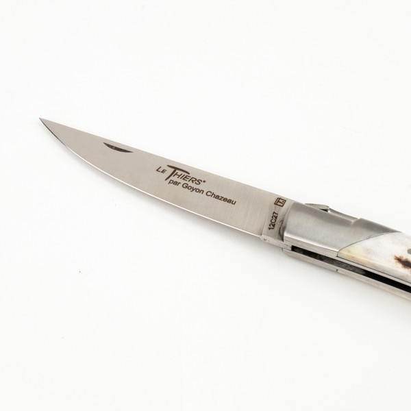 Image of Le Thiers Pirou Deer Horn Handle Folding Knife 8.5" 4