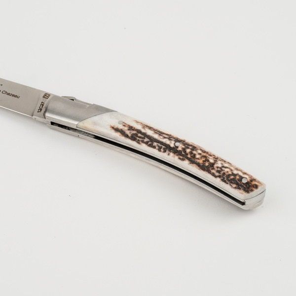 Image of Le Thiers Pirou Deer Horn Handle Folding Knife 8.5" 5