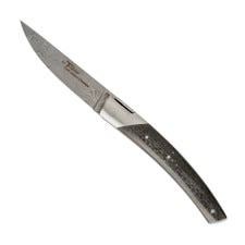 Le Thiers Pirou Carbon Fiber Handle Damascus Blade Folding Knife