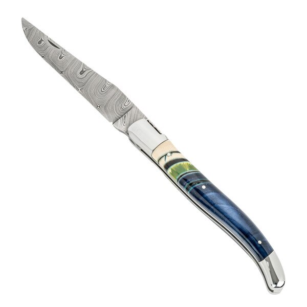 Image of Château Laguiole Heritage Opus Toundra's Treasure Damasus Blade Folding Knife 1