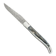 Château Laguiole Heritage Opus Millennium Ivory of Mammoth Damascus Blade Folding Knife