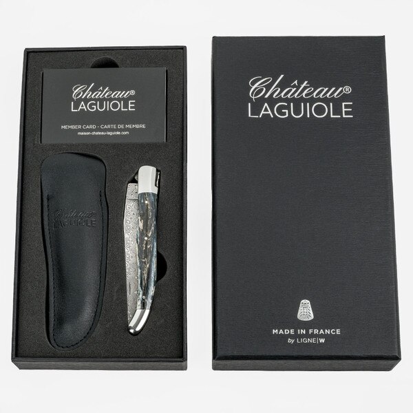 Image of Château Laguiole Heritage Opus Millennium Ivory of Mammoth Damascus Blade Folding Knife 5
