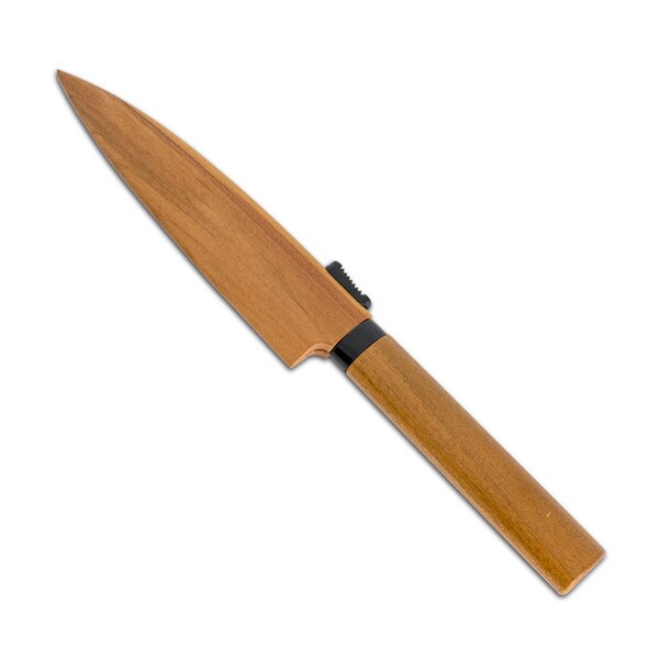 Fruit Knife with Brown Wooden Cover