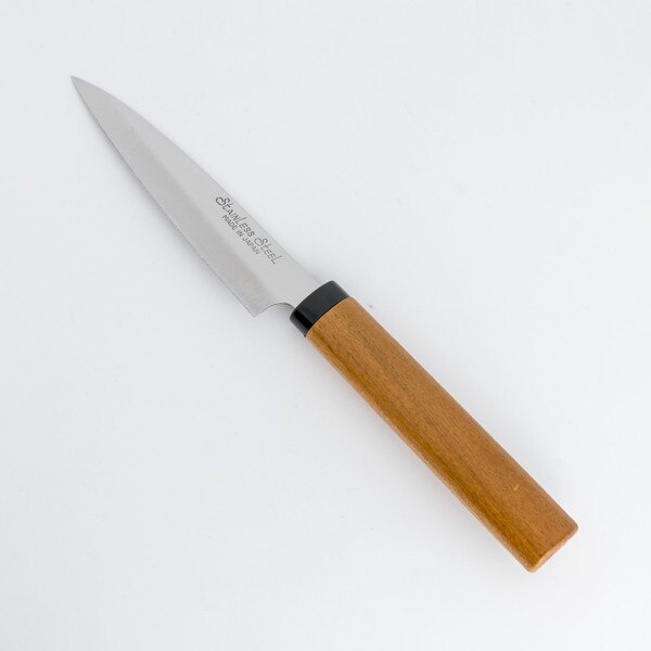 Fruit Knife with Brown Wooden Cover