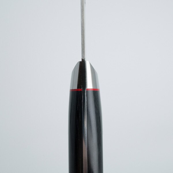 Image of Korin Nickel Damascus Petty with Black Micarta Handle 5.9" 3