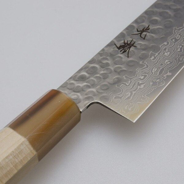 Image of Korin Hammered Damascus Wa-Gyuto with Saya 8.2" 3