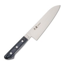 Korin Mahogany Royal Blue Inox Santoku 7" (180 mm)