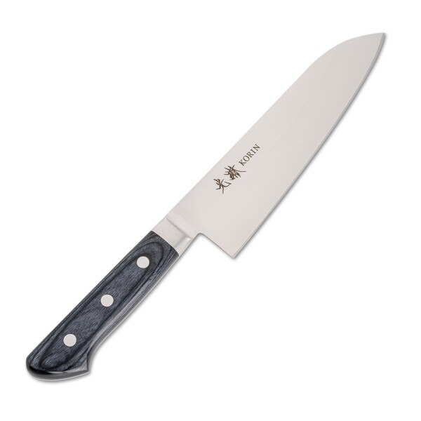 Image of Korin Mahogany Royal Blue Inox Santoku 7" (180 mm) 1