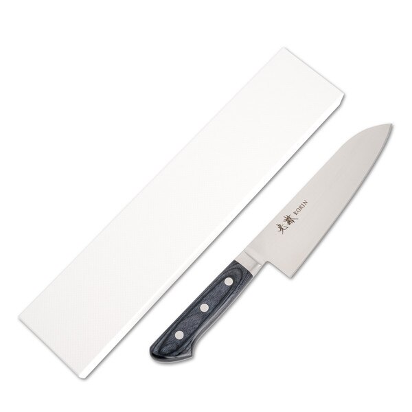 Image of Korin Mahogany Royal Blue Inox Santoku 7" (180 mm) 2