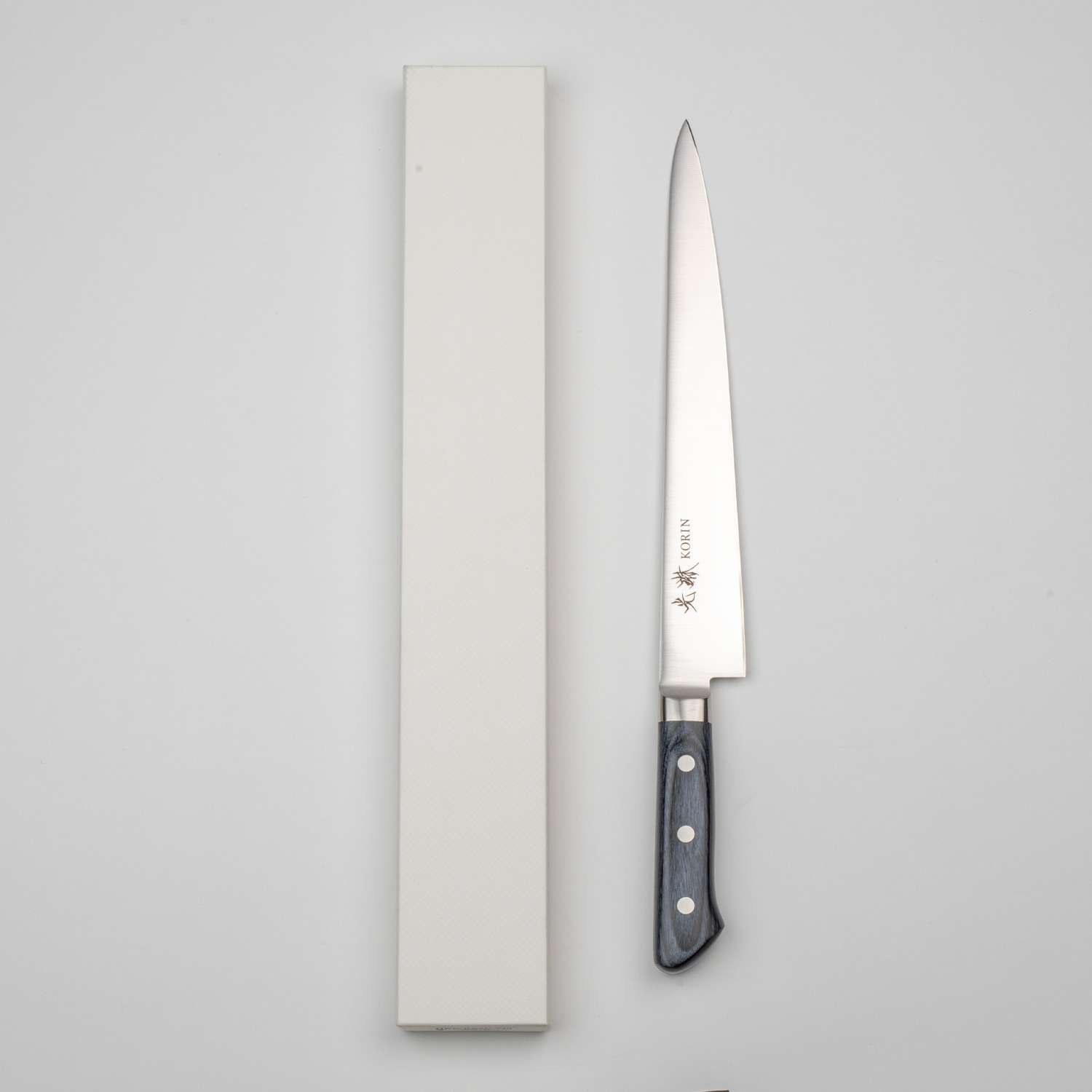 Korin Mahogany Royal Blue Inox Sujihiki 9.4