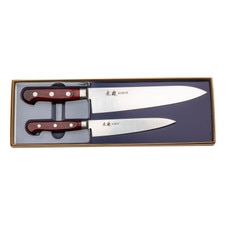 Korin Mahogany Deep Scarlet Inox Two Pieces Set - Gyuto & Petty